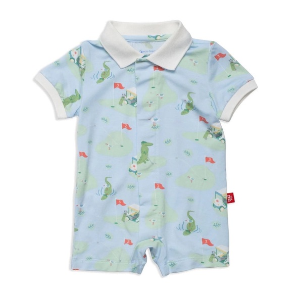 Magnetic Me Other - Polo collar magnetic romper by magnetic me